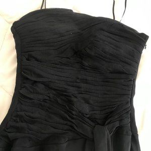 Black Midi Dress - Strapless